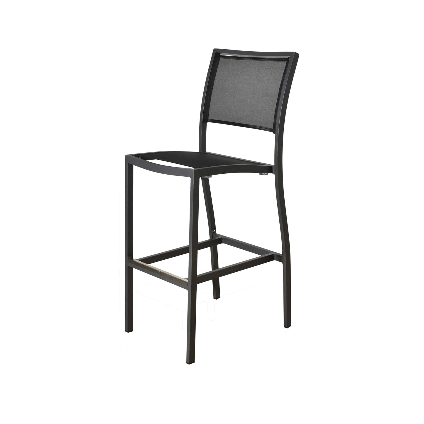 BUM Furniture Marco Wicker Bar Stool, Anthracite/Graphite (4-pack) - 517B-SW-BA