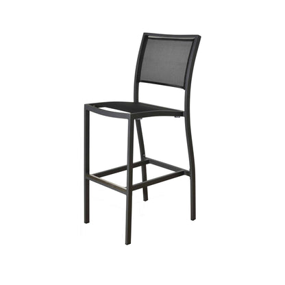 BUM Furniture Marco Wicker Bar Stool, Anthracite/Graphite (4-pack) - 517B-SW-BA