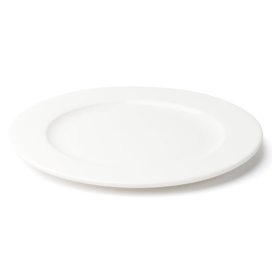 Assiette ronde à large bord Foundation de Browne |, 10,75 po, blanche (paquet de 12)