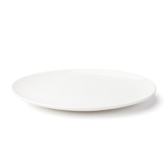 Assiette à salade ovale Browne | Foundation, 10 po x 7,25 po, blanche (paquet de 12)