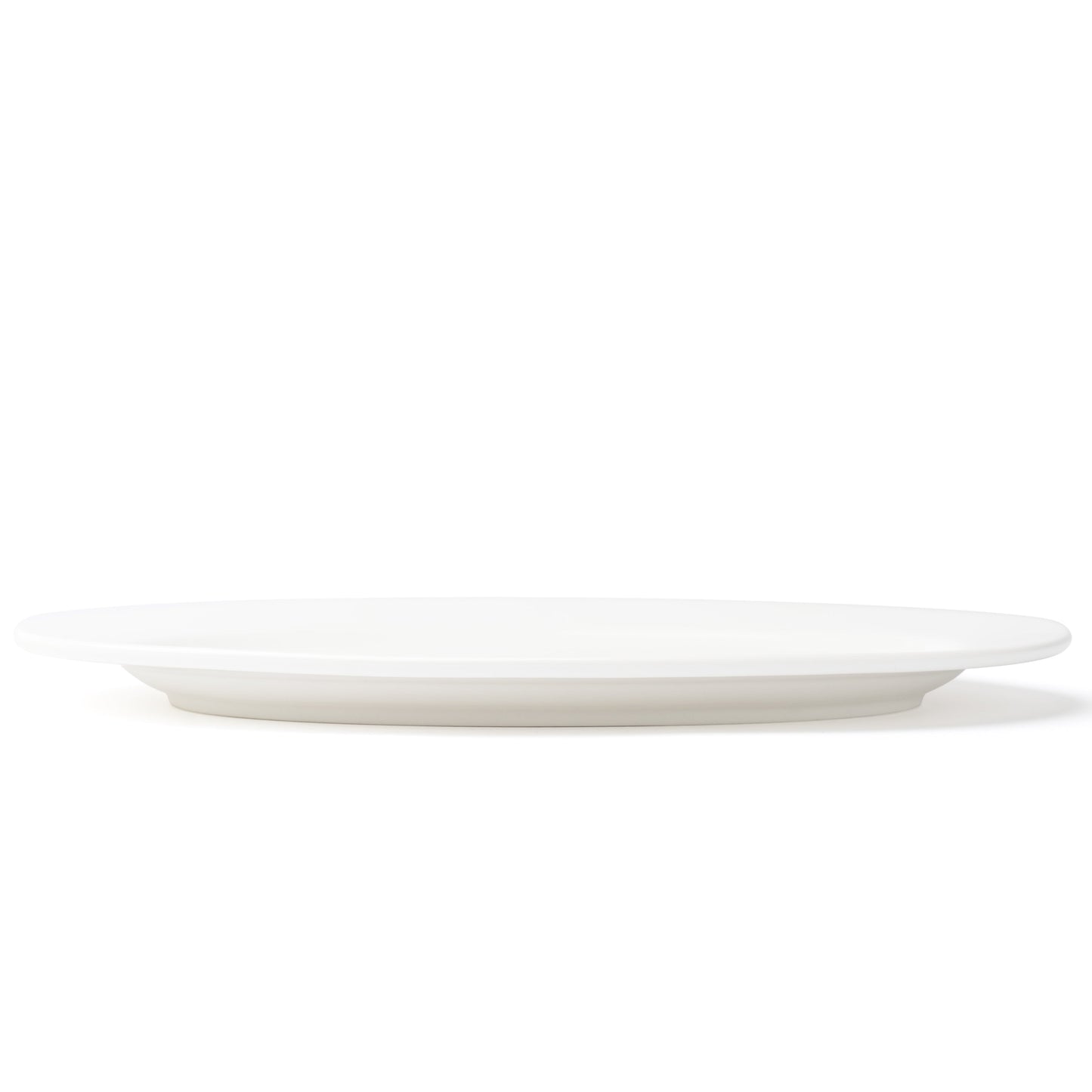 Browne | Foundation Oval Wide Rim Plate, 11.75" x 8.5", White (12-pack)