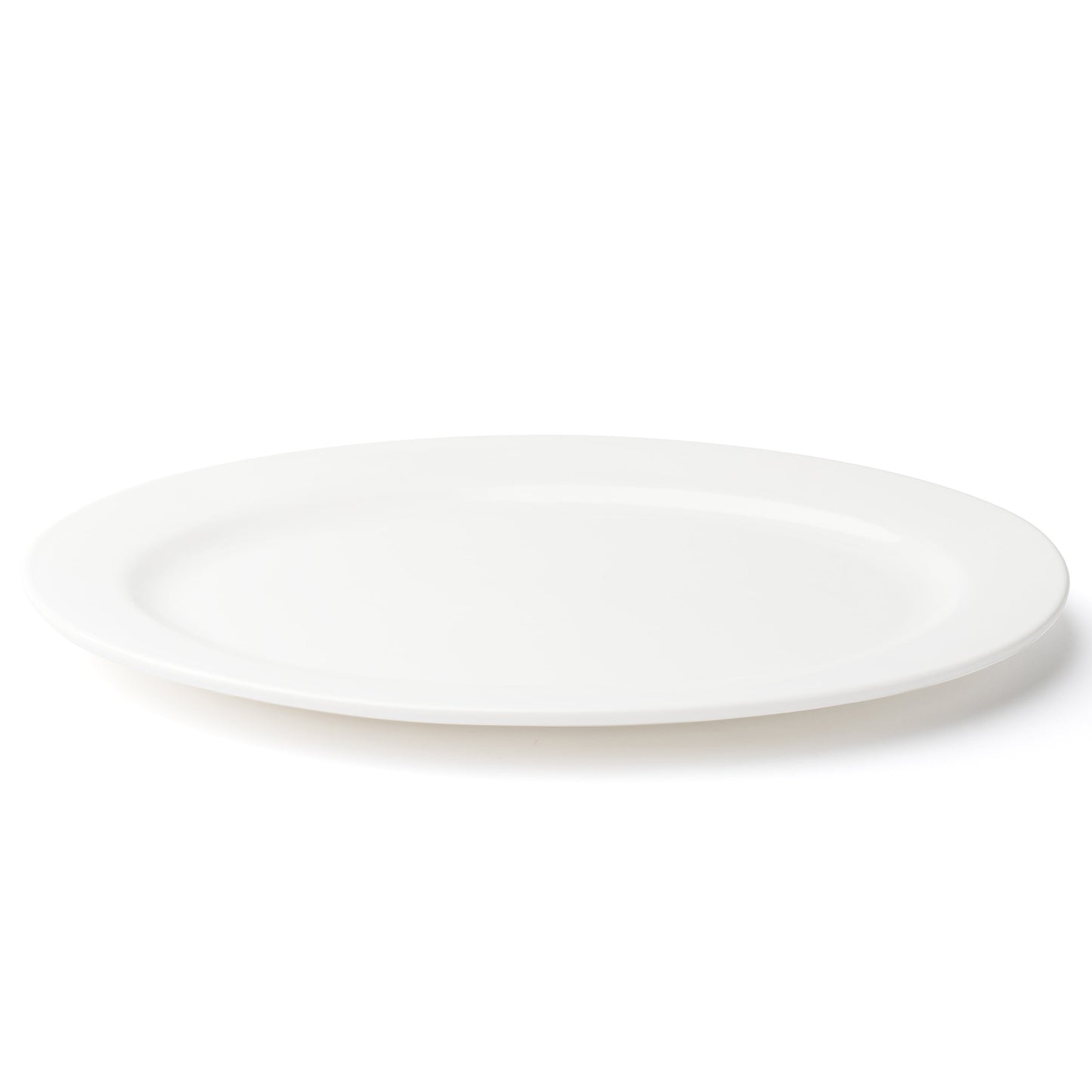 Browne | Foundation Oval Wide Rim Plate, 11.75" x 8.5", White (12-pack)