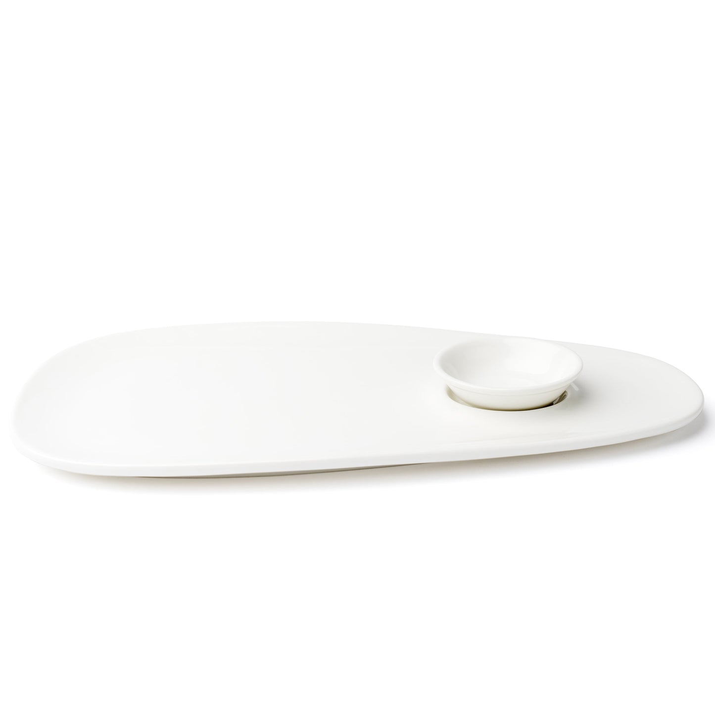 Browne | Foundation Oval Plate with Well, 13.25" x 7.5", White (12-pack)