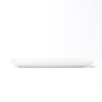 Browne | Foundation Rectangular Coupe Plate, 9.25" x 5.25", White (36-pack)