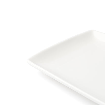 Browne | Foundation Rectangular Coupe Plate, 9.25" x 5.25", White (36-pack)