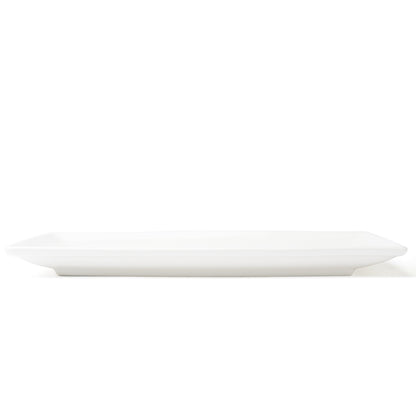 Browne | Foundation Rectangular Coupe Plate, 12.25" x 8", White (12-pack)