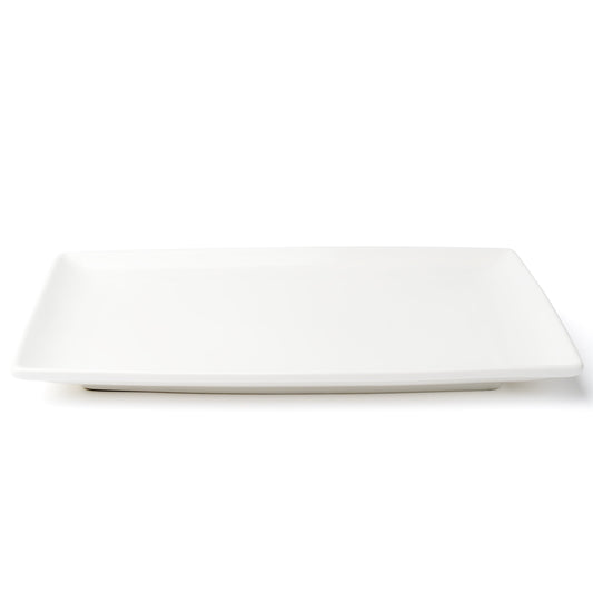 Browne | Foundation Rectangular Coupe Plate, 12.25" x 8", White (12-pack)