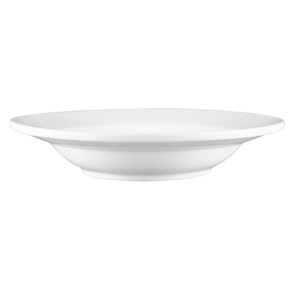 Browne | Palm Rim Soup Bowl, 9 oz, White (3 DZ) - ChefEquipment.com