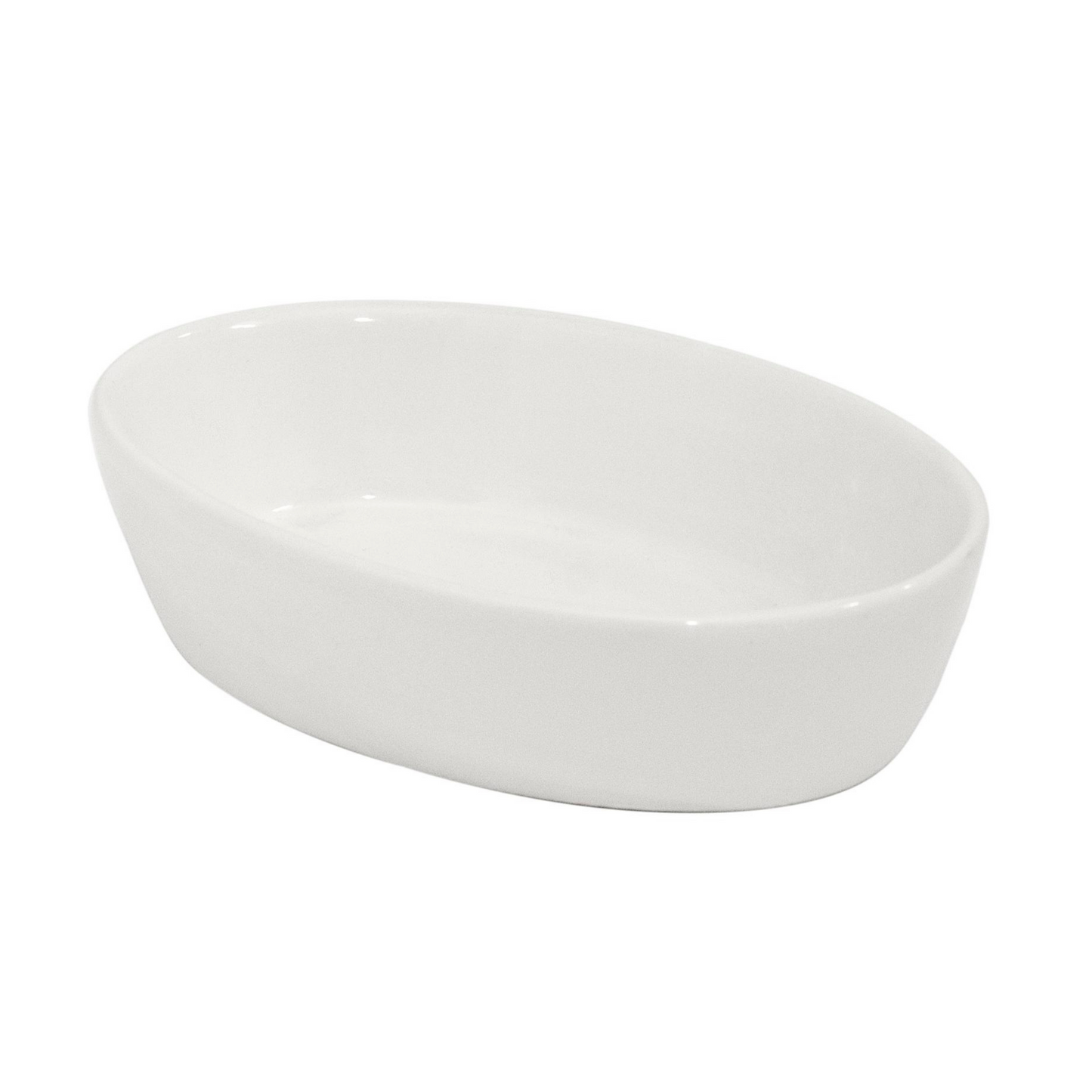 Browne | Oval Baking Dish, 9 oz, Ceramic, White - ChefEquipment.com