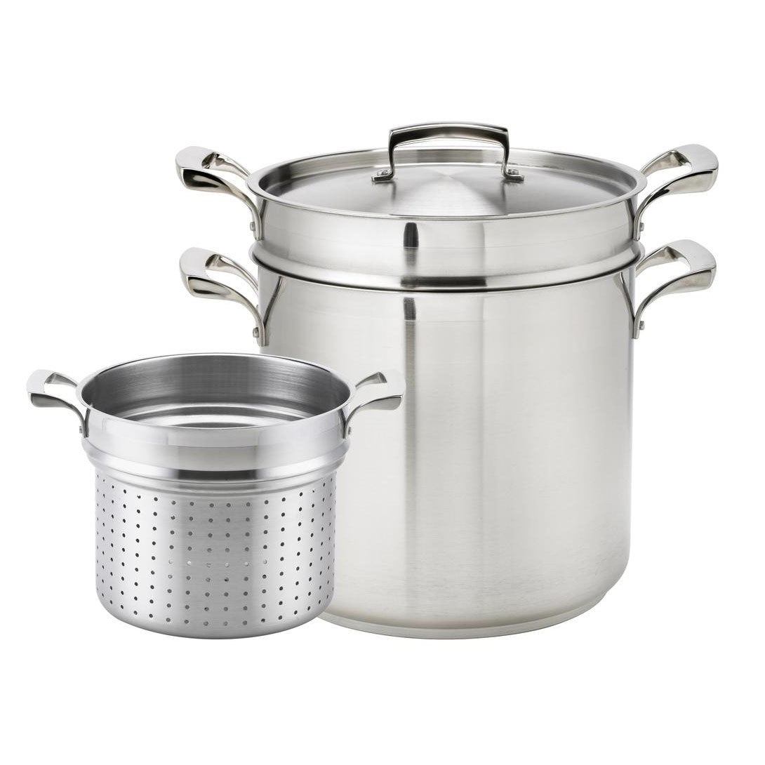 Browne | Thermalloy Pasta Cooker 3 Piece Set, 20 qt, Stainless Steel