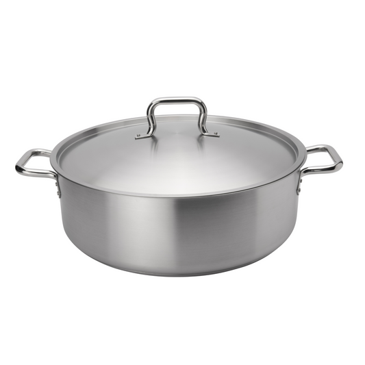 Browne | Elements Brazier with Lid, 25 qt, Stainless Steel