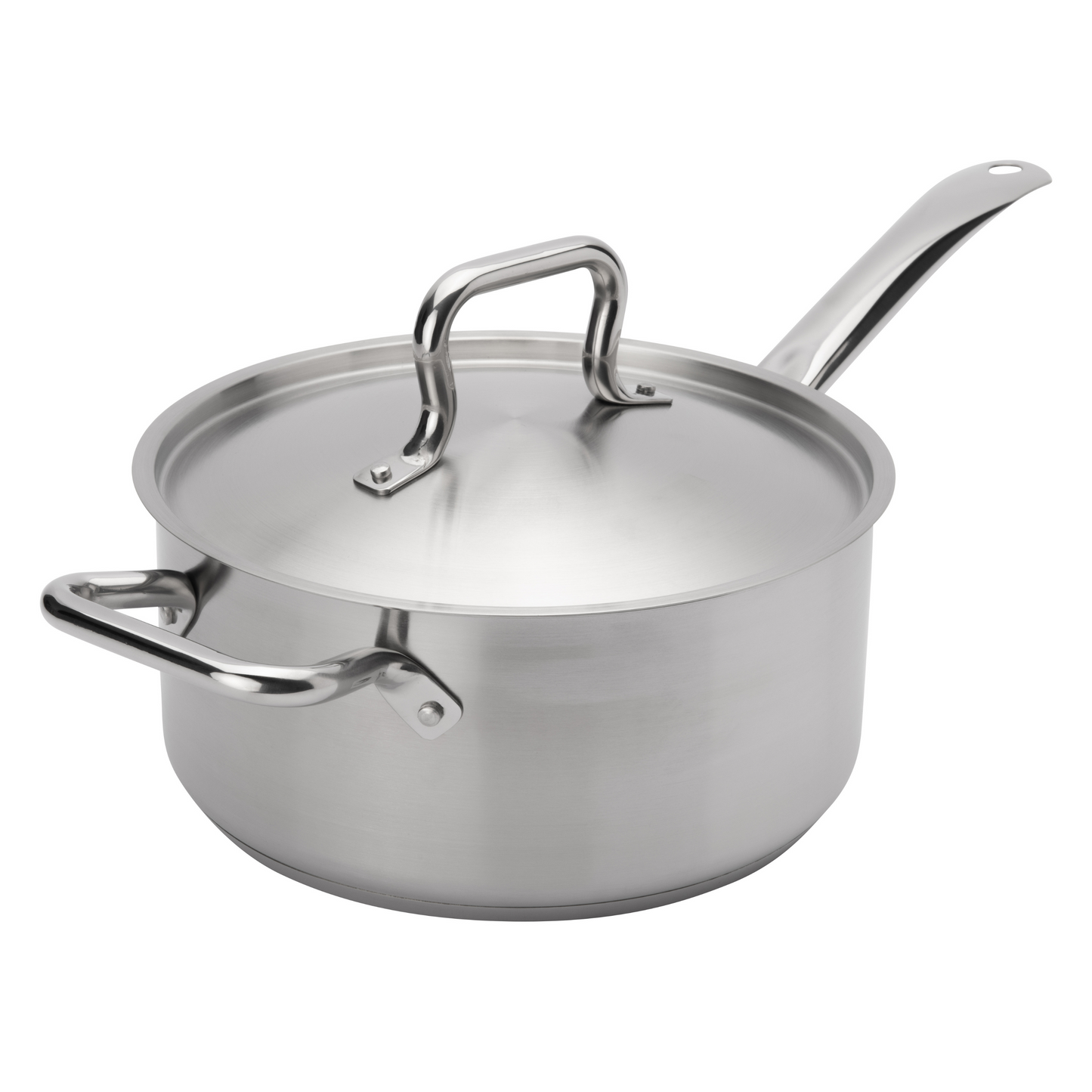 Browne | Elements Sauce Pan with Lid, 5.3 qt, Stainless Steel