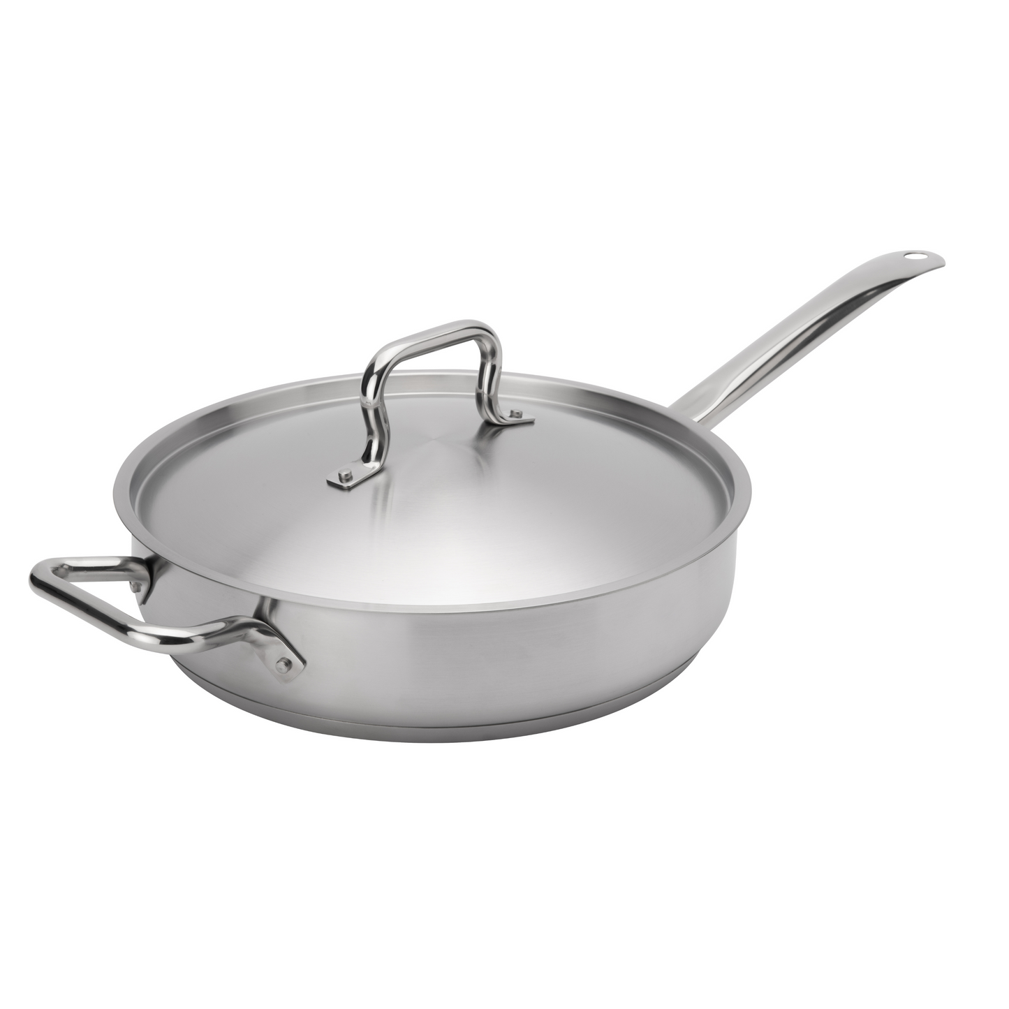 Browne | Elements Saute Pan with Lid, 7 qt, Stainless Steel