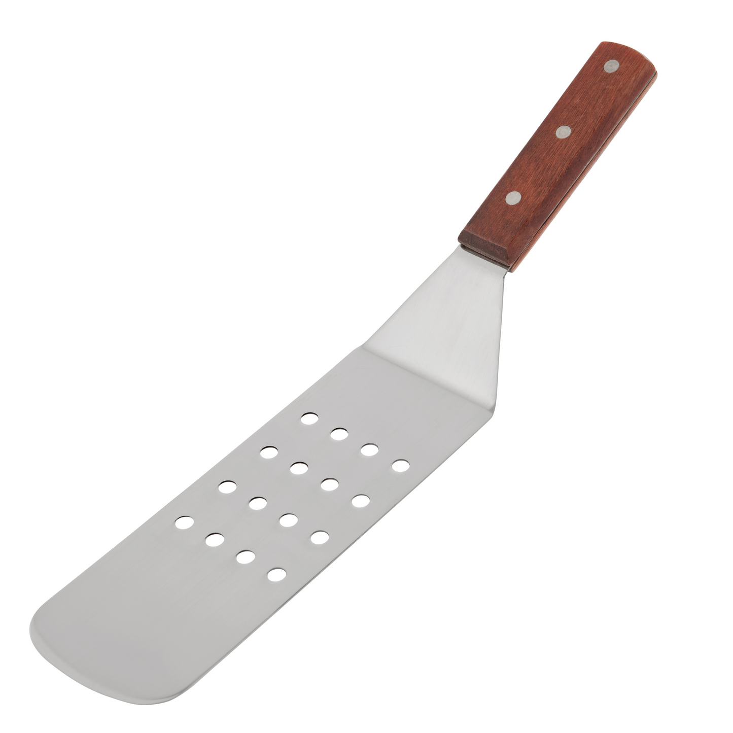 Browne | Perforated Turner, 8" x 3" Blade, Wood Handle - ChefEquipment.com