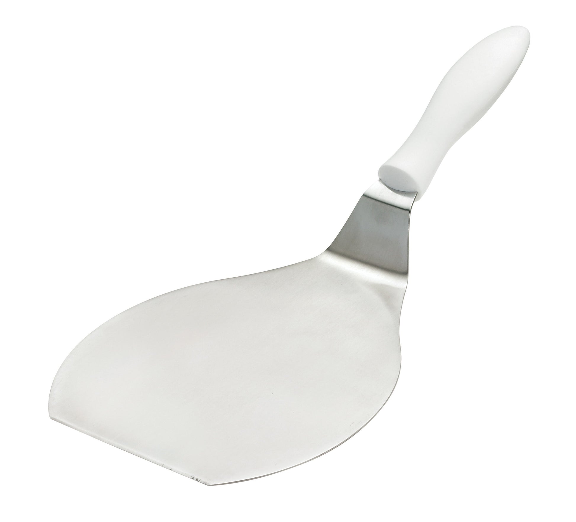 Browne | Pancake/Round Turner, 7.5" x 6.5" Blade, White Handle - ChefEquipment.com