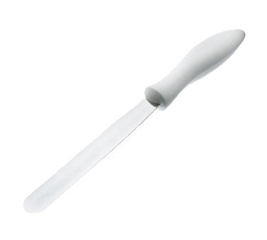 Browne | Icing Spatula, 1.3" x 8" Blade, White Handle - ChefEquipment.com