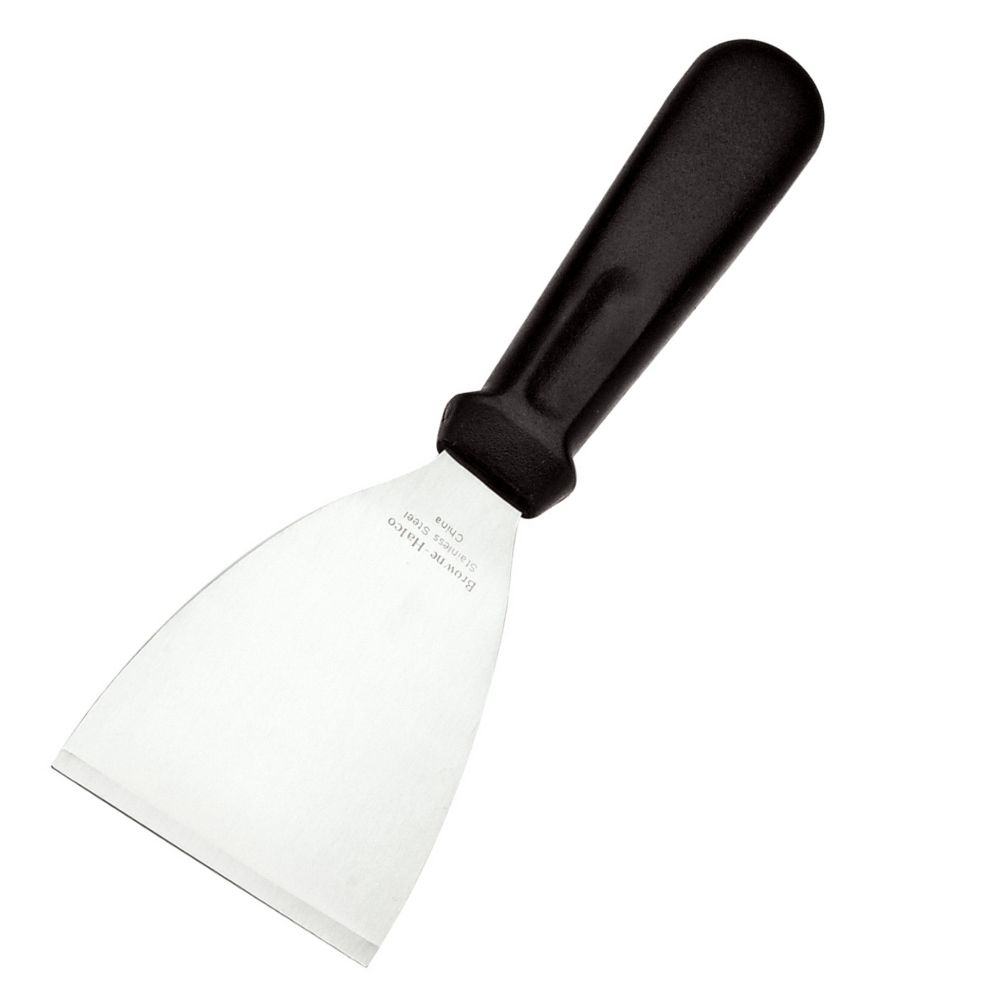 Browne | Pan/Griddle Scraper, 4.5" x 3" Blade, Black Handle - ChefEquipment.com