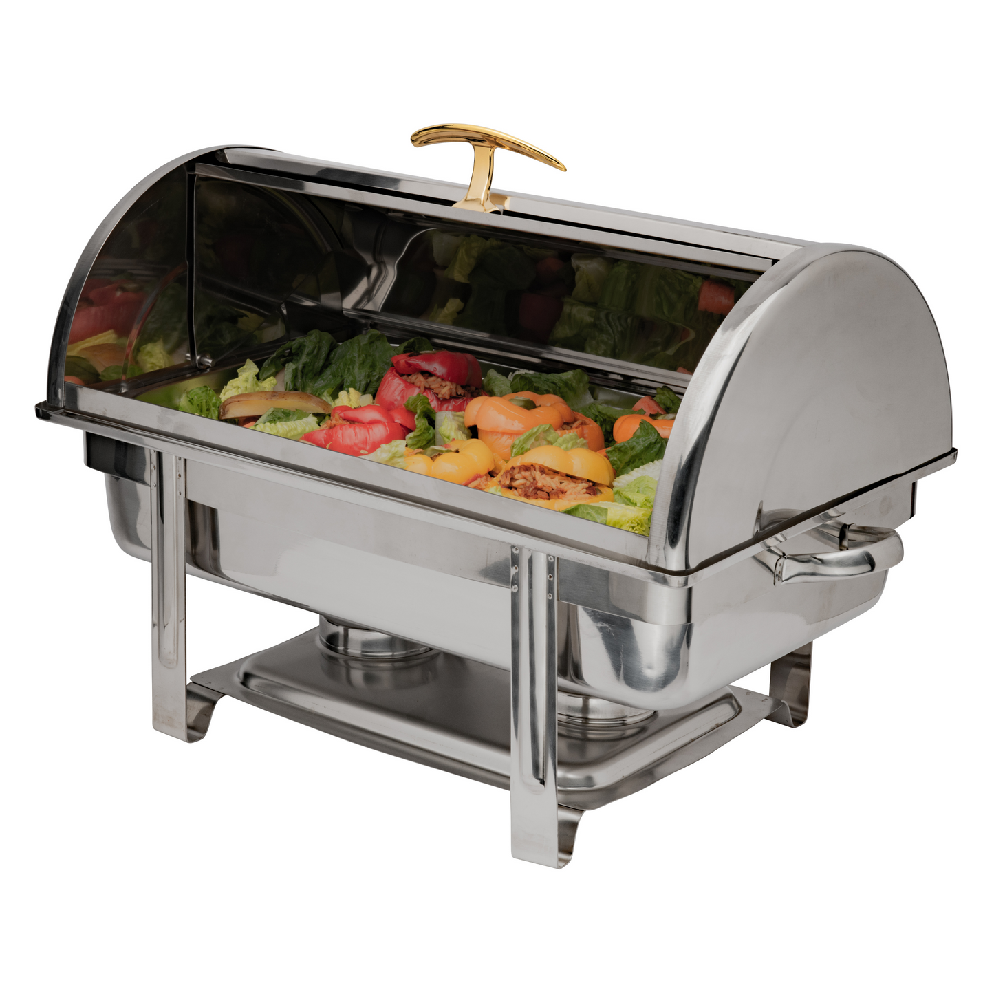 Browne | Economy Roll Top Chafer, Rectangular, Stainless Steel - ChefEquipment.com