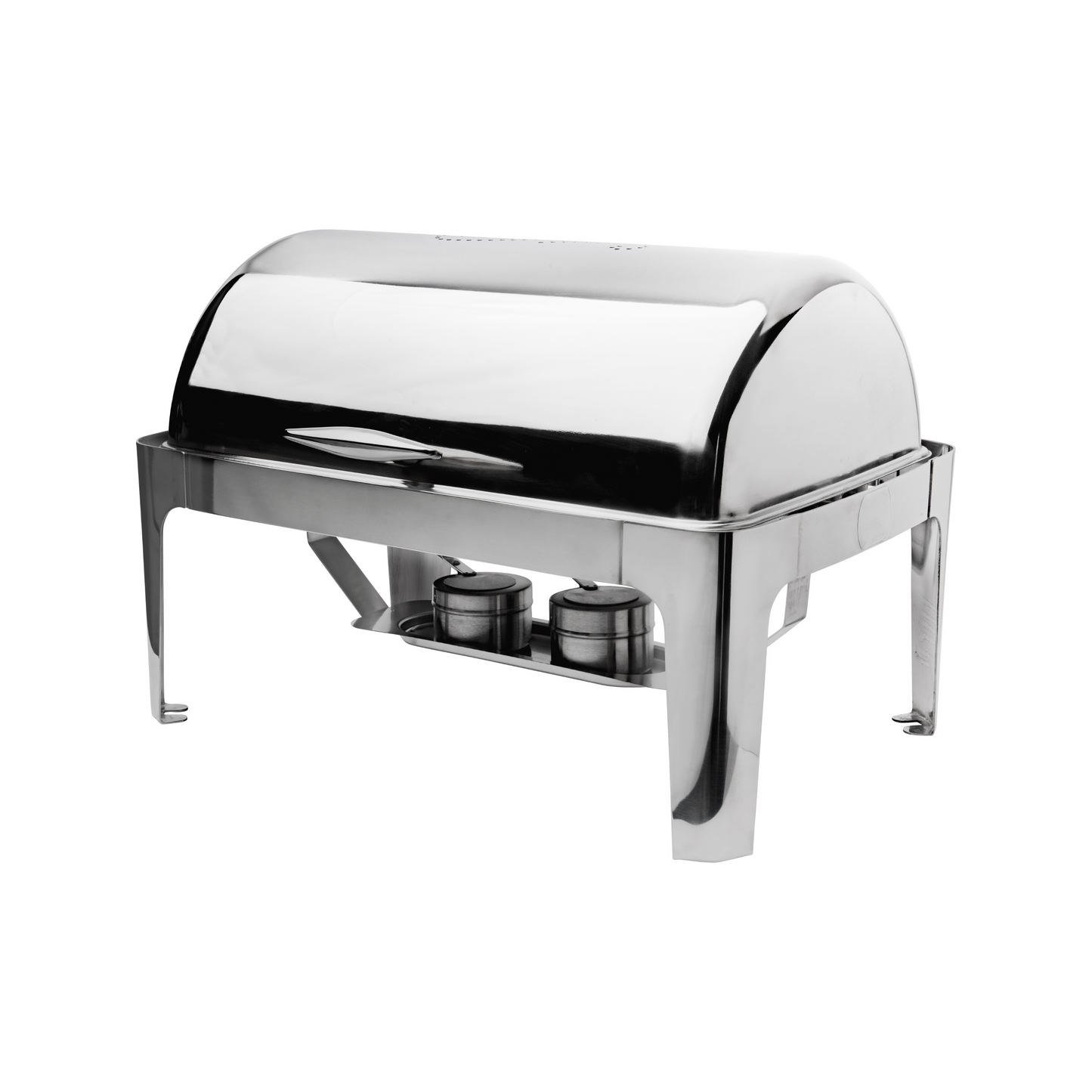 Browne | Cadence Roll Top Chafer, Rectangular, Stainless Steel