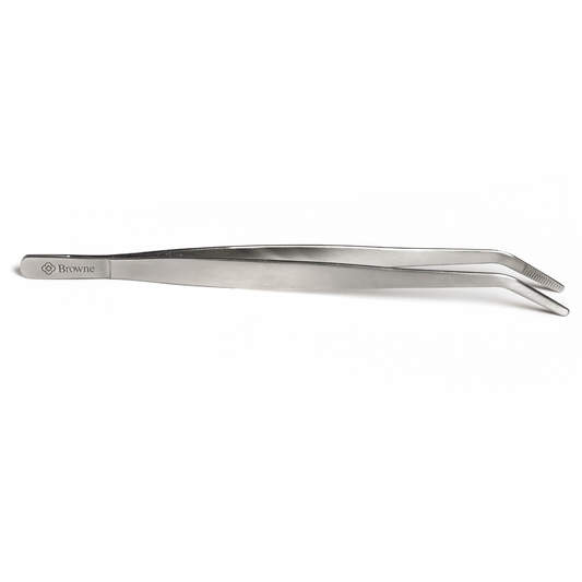 Browne | Precision Tongs/Tweezers, 8", Curved Style