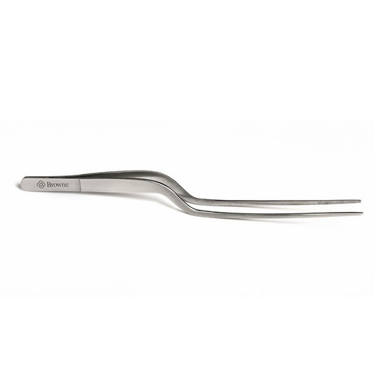 Browne | Precision Tongs/Tweezers, 8", Offset Style