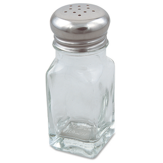 Browne | Square Shaped Salt & Pepper Shaker, 2 oz, Glass (2 DZ) - ChefEquipment.com