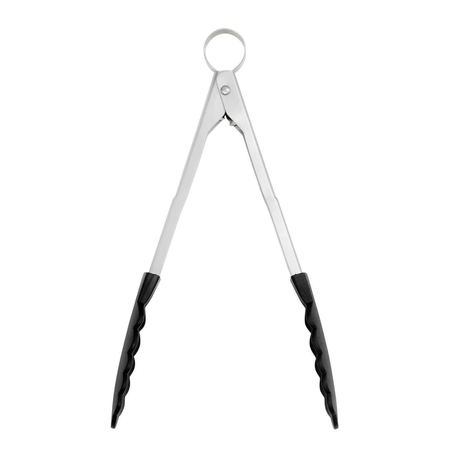 Cuisipro | Nylon Locking Tongs, 9.5", Stainless Steel/Black