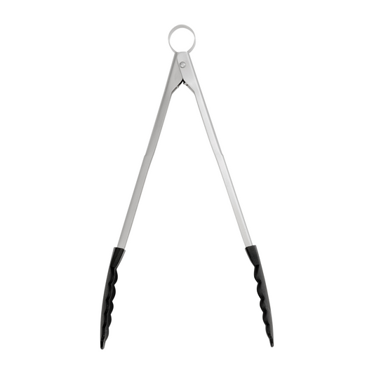 Cuisipro | Nylon Locking Tongs, 12", Stainless Steel/Black