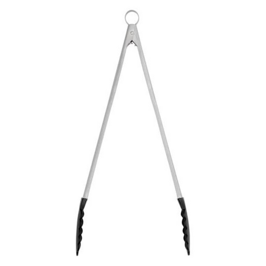 Cuisipro | Nylon Locking Tongs, 16", Stainless Steel/Black