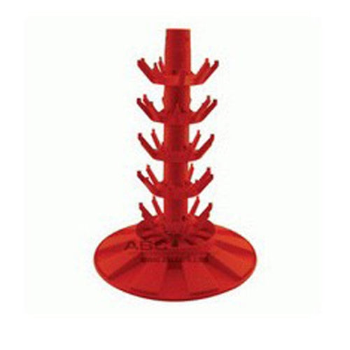 Toronto Brewing | Bottle Drainer Tree / Drying Rack, Rotating, 45 Bottle Capacity, Red