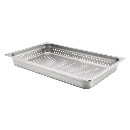 Browne | Full Size Perforated Food Pan, 2.5" Deep, 24 Gauge Stainless Steel