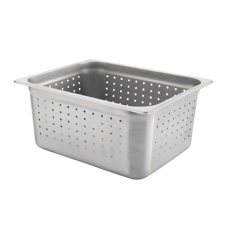 Browne | Half Size Perforated Food Pan, 6" Deep, 24 Gauge Stainless Steel