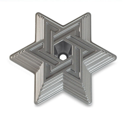 Nordic Ware | Star of David Bundt Pan, 10 Cup, Cast Aluminum, Sparkling Silver Finish