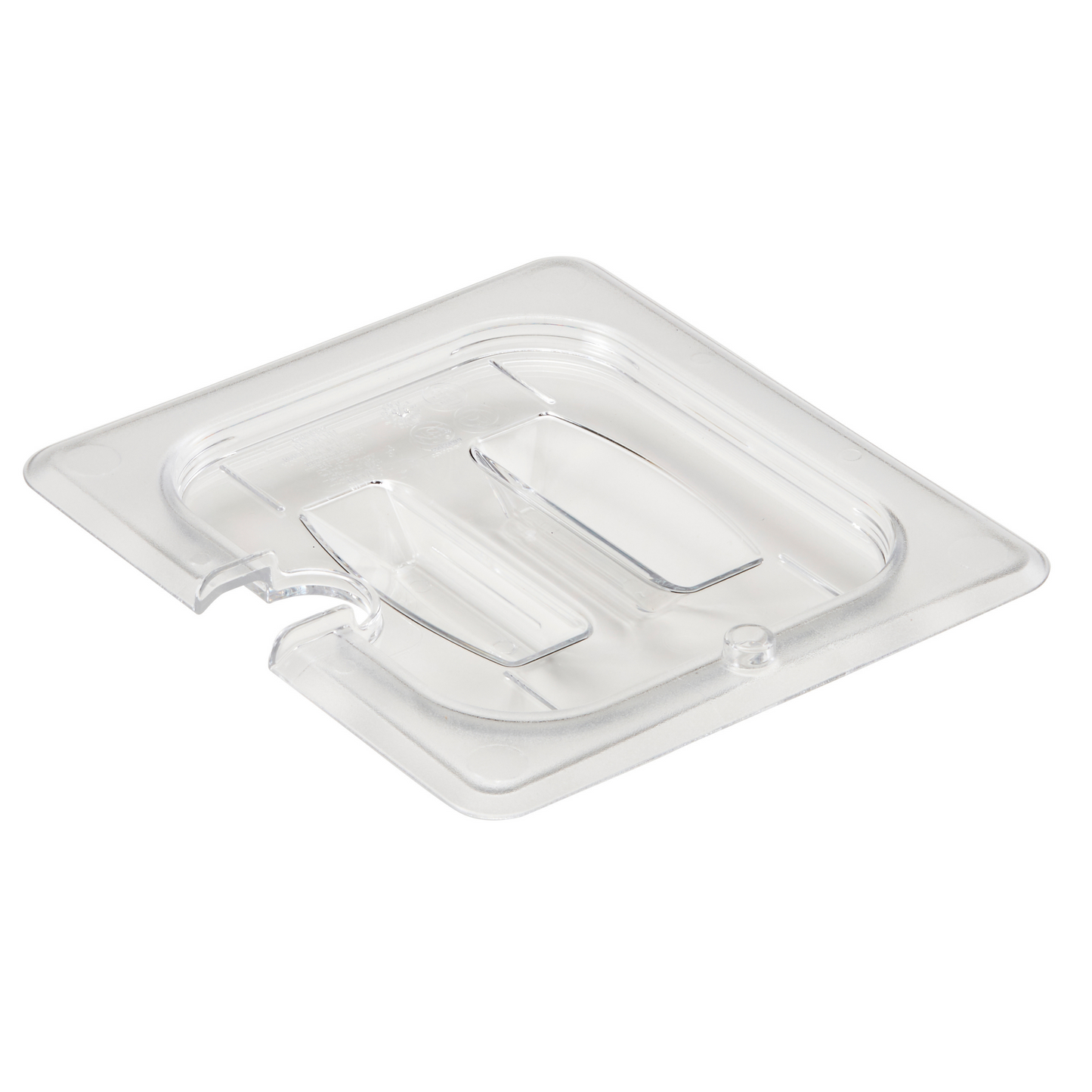 Cambro | Camwear Food Pan Cover, Notched w/Handle, 1/6 Size, Clear