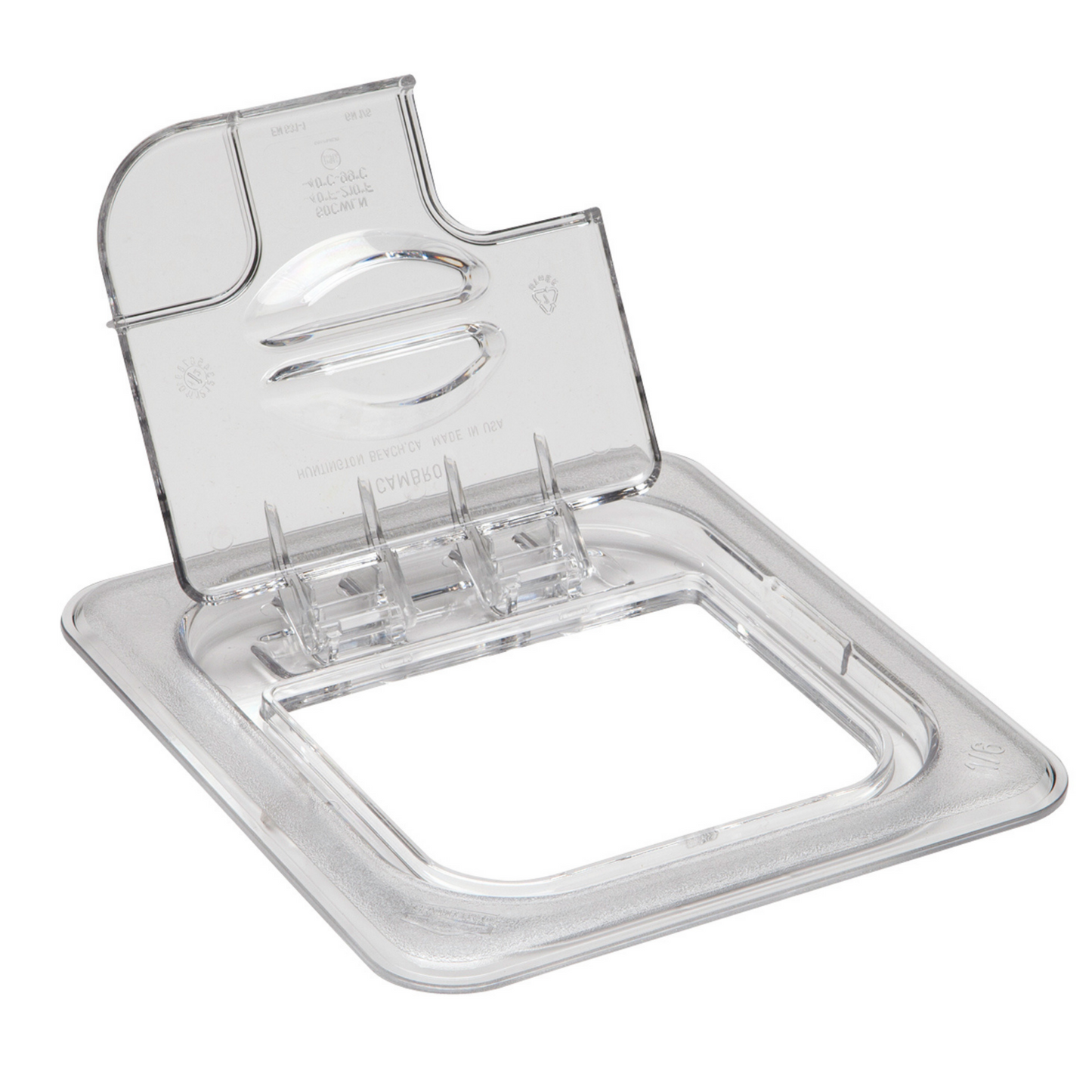 Cambro | Camwear Food Pan FlipLid, Notched, 1/6 Size, Clear