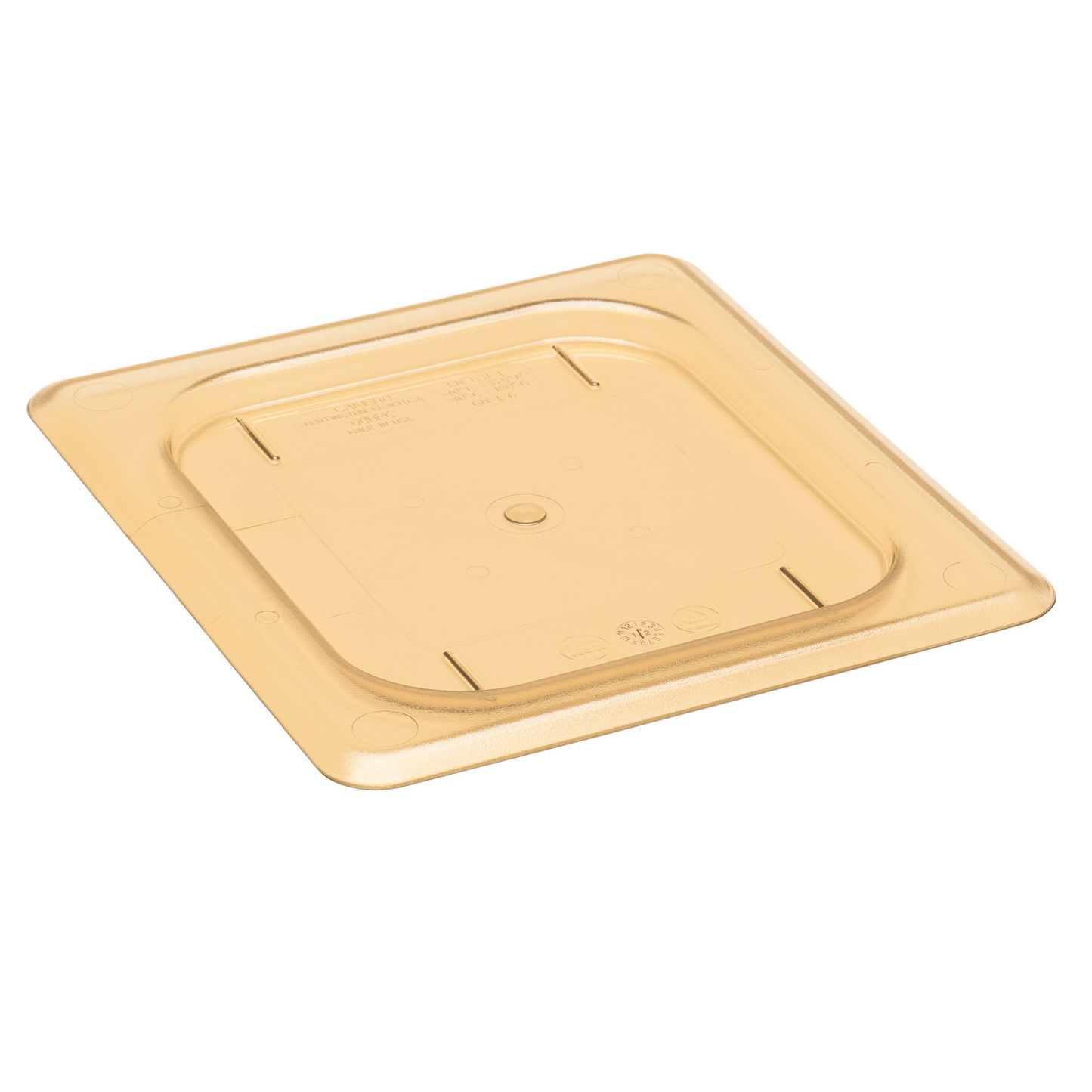 Cambro | High Heat Food Pan Cover, Flat, 1/6 Size, Amber