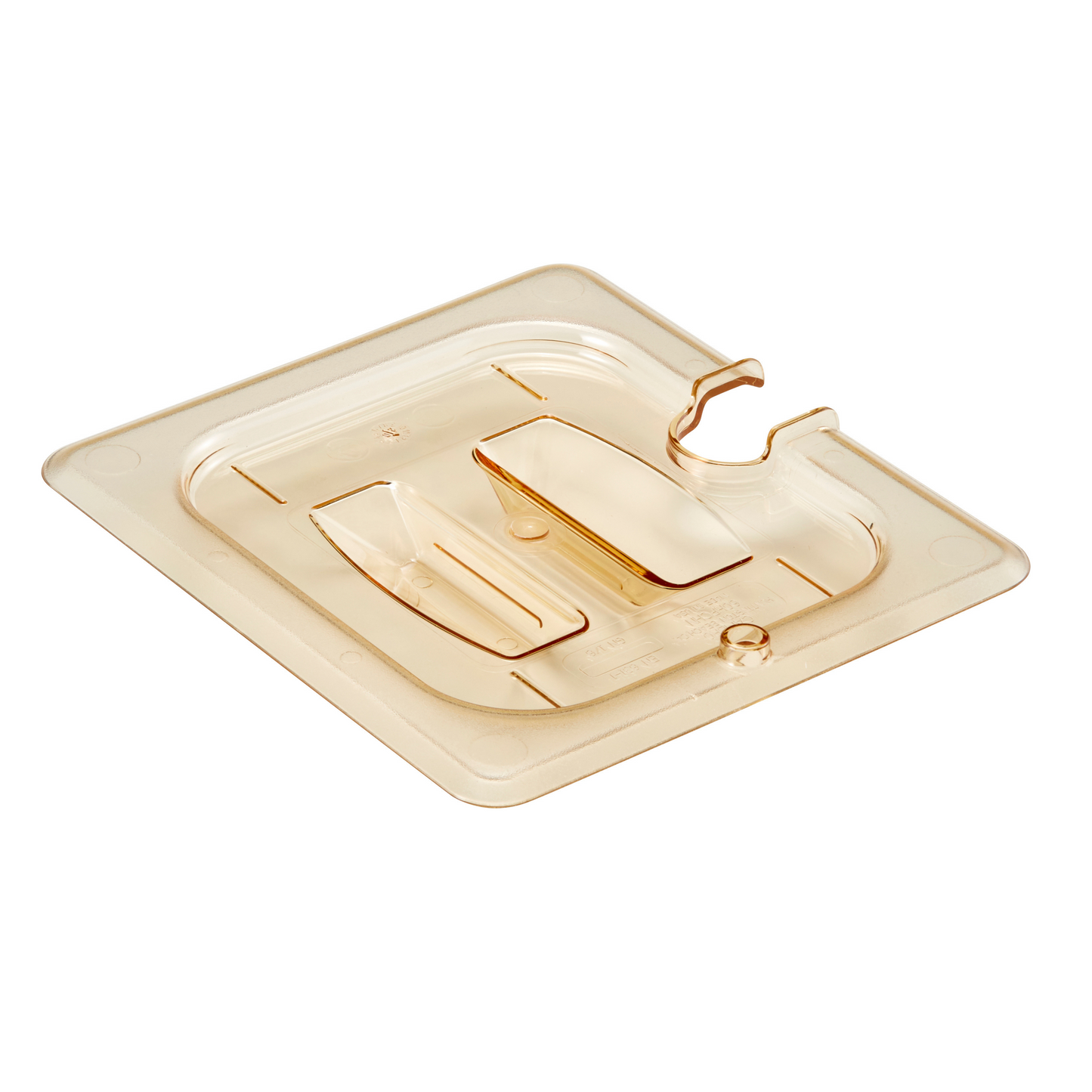 Cambro | High Heat Food Pan Cover, Notched w/Handle, 1/6 Size, Amber