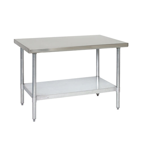 Tarrison | Work Table with Bottom Shelf, Adjustable Bullet Feet, 24" x 60", Stainless Steel