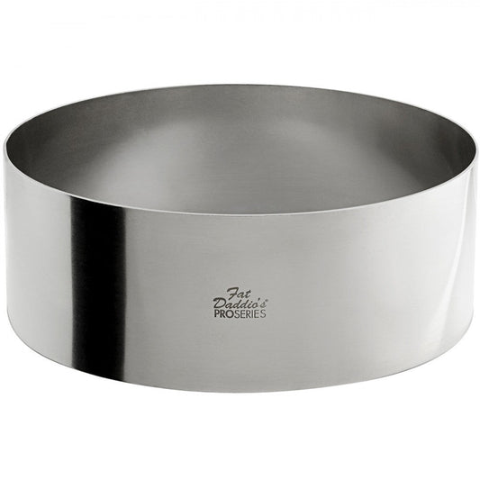 Fat Daddio's ProSeries Cake and Pastry Ring, 8" x 3", Stainless Steel - FDSSRD8030