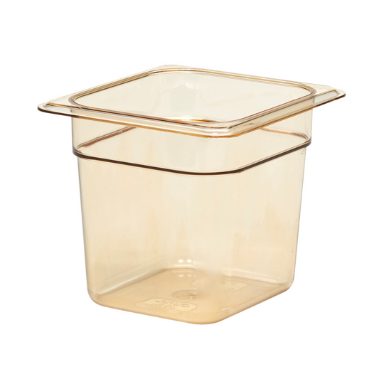 Cambro | High Heat 1/6 Size Food Pan, 6" Deep, Amber