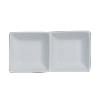 Steelite | Varick Divided Tray, 2 x 2 oz Compartments (12-pack)