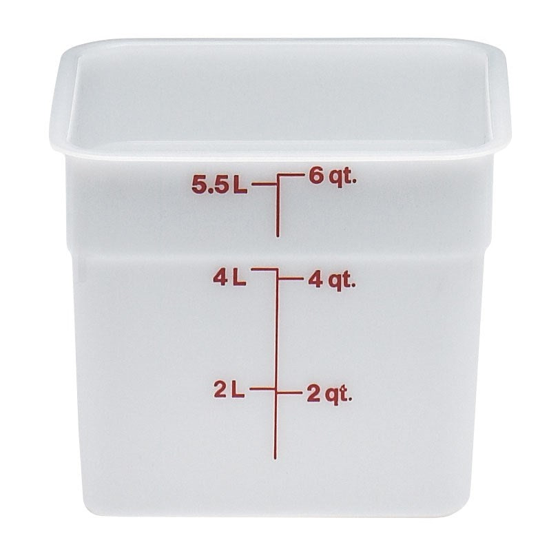 Cambro | CamSquare Food Storage Container, 6 qt, Poly White