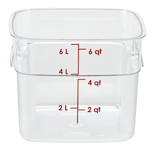 Cambro | Contenant de rangement CamSquare FreshPro, 6 pintes, transparent