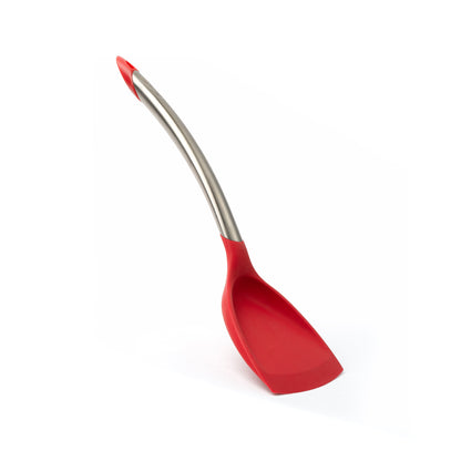 Cuisipro | Silicone Wok Turner, 12.5", Stainless Steel/Red