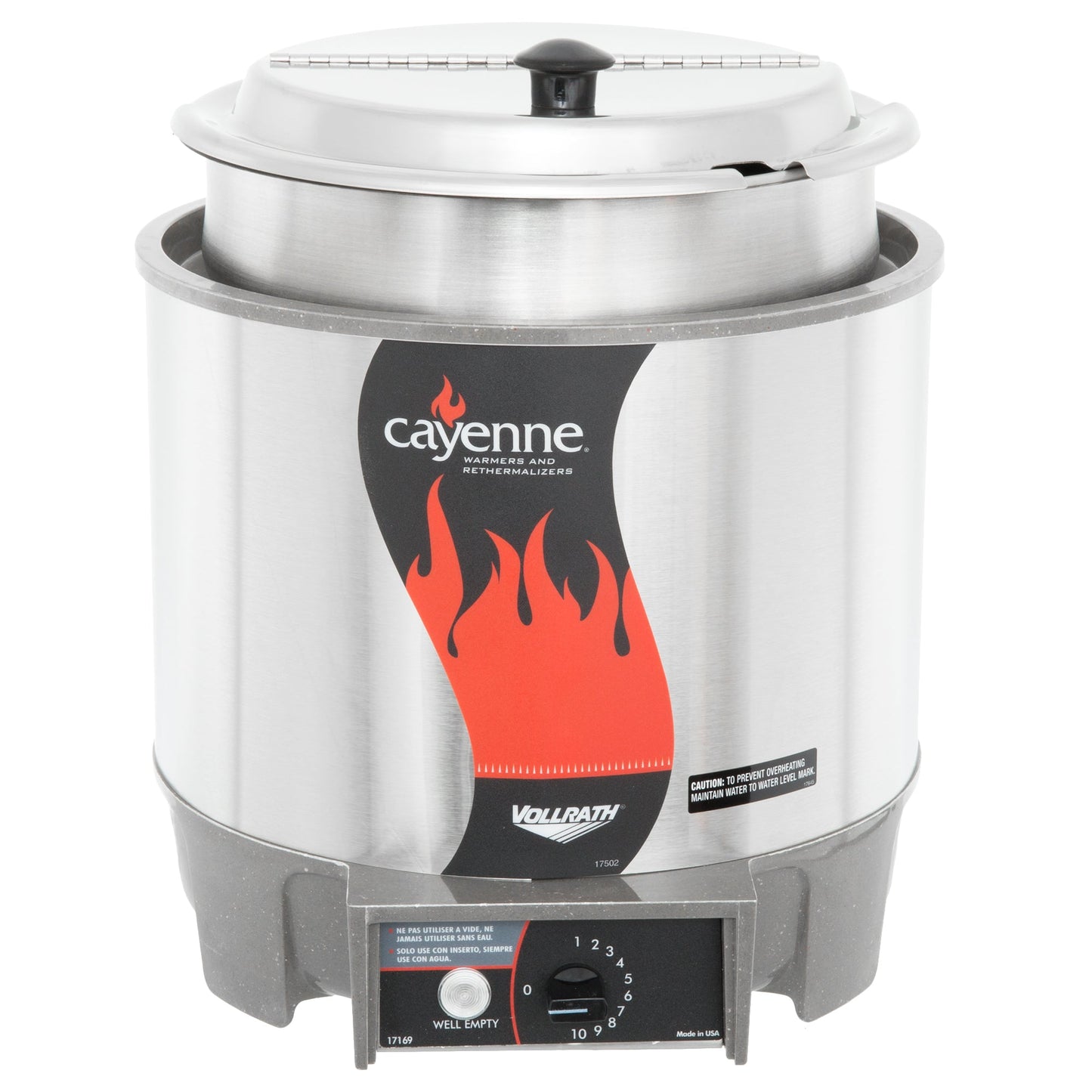 Vollrath | Cayenne Round Heat 'N Serve Rethermalizer w/ Insert and Hinged Lid, 11 qt, 120V