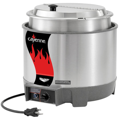 Vollrath | Cayenne Round Heat 'N Serve Rethermalizer w/ Insert and Hinged Lid, 11 qt, 120V