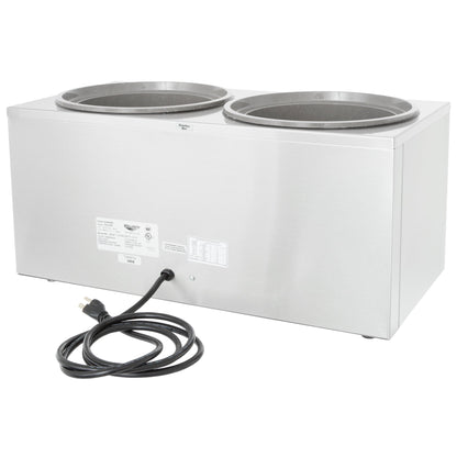 Vollrath | Cayenne Round Heat 'N Serve Countertop Twin Well 7 Qt Rethermalizer, 120 V - ChefEquipment.com