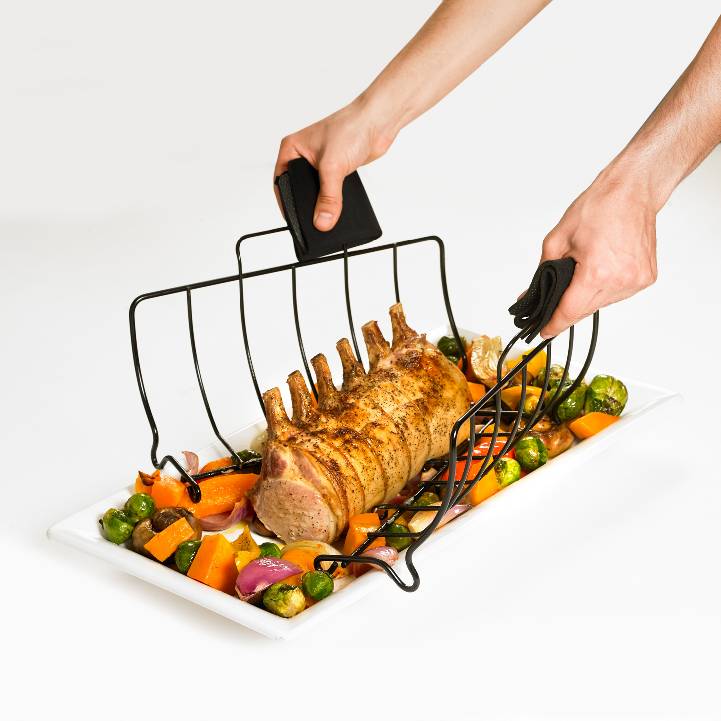 Cuisipro | Roasting Pan Rack, 14.75" x 12.25" x 7", Stainless Steel, FINAL SALE