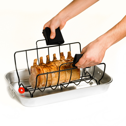 Cuisipro | Roasting Pan Rack, 14.75" x 12.25" x 7", Stainless Steel, FINAL SALE