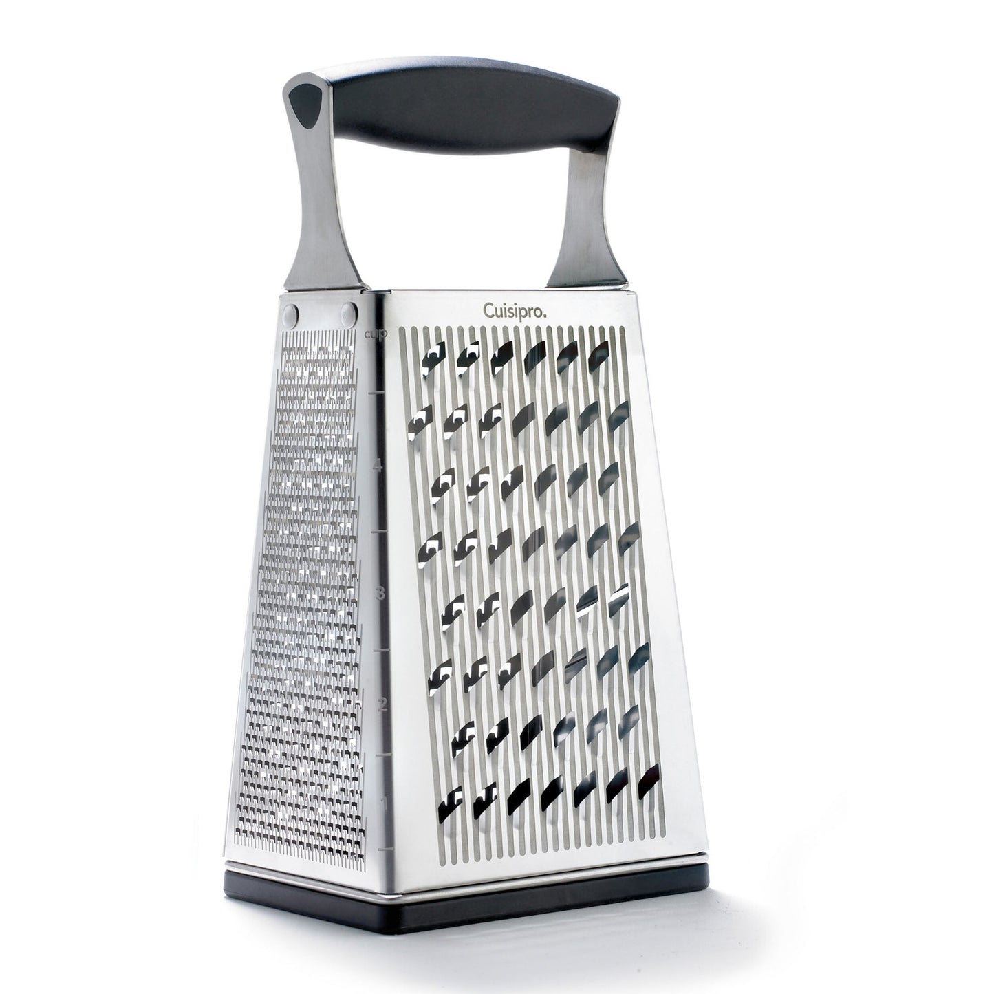 Cuisipro | 4 Sided Box Grater with Soft Touch Handle, 9.5", Stainless Steel